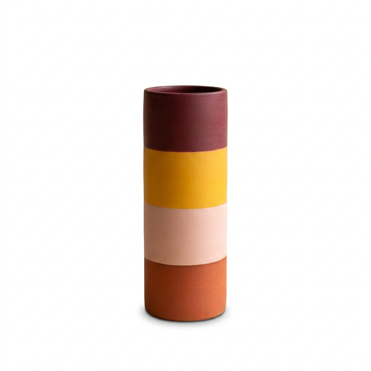 Sunset Column vase isolated on white background